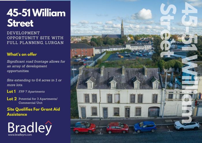 Development Opportunity With FPP, 45-51 William Street, Lurgan, Craigavon, BT67 9LY